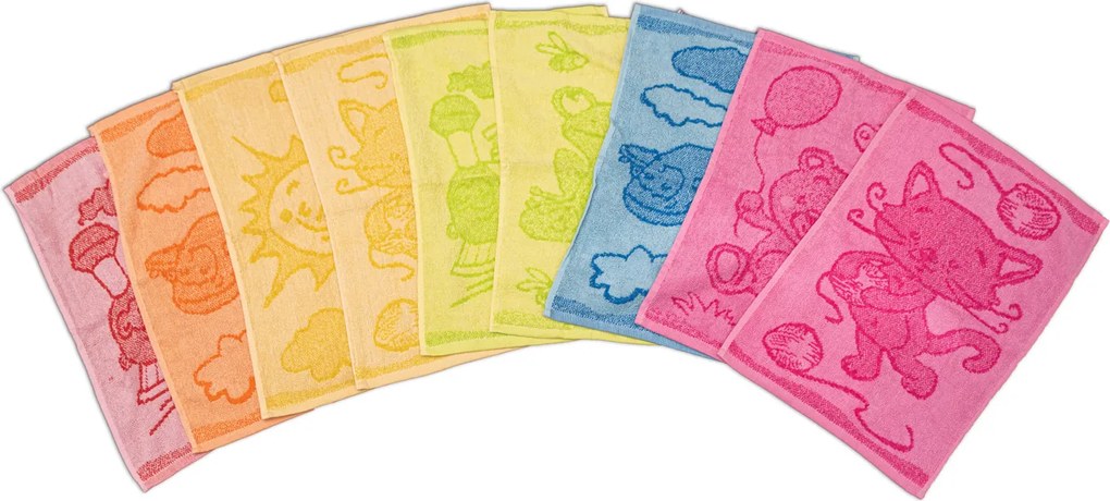 Ręcznik kąpielowy dziecięcy BEBÉ lokomotywa różowy 30x50 cm