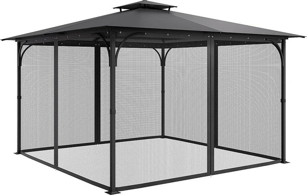 Namiot Ogrodowy SucceBuy Zamienny Ekran do Altany Ogrodowej 3,6 m x 3,6 m x 2,3 m (12 x 12 x 7,5 Stopy) Altana Tarasowa, Tylko Siatka