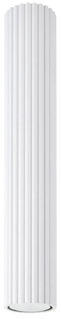 Plafon KARBON 40 biały ryflowany SOLLUX  LIGHTING