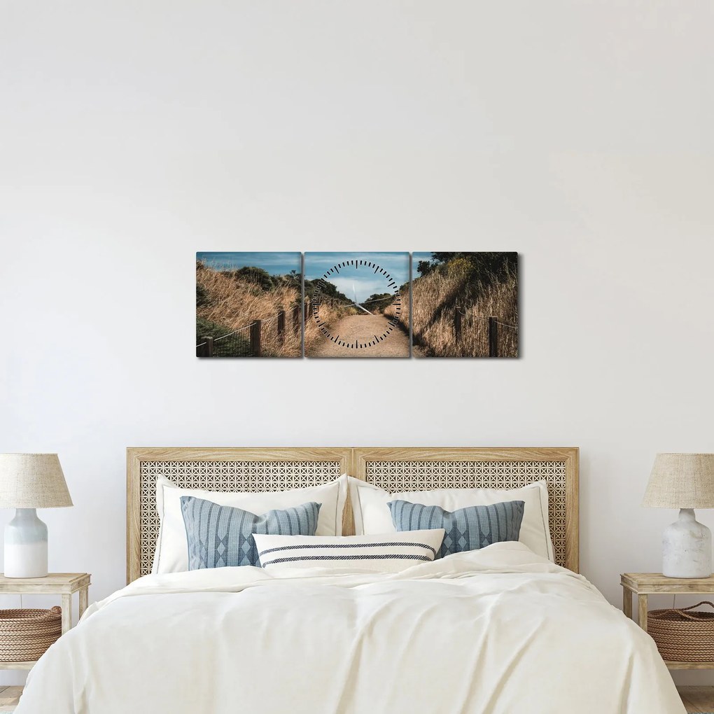 Obraz - Na szlaku (z zegarem) (90x30 cm)