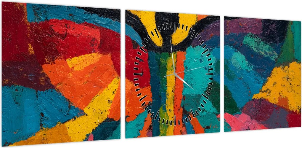 Obraz - Malowany anioł (z zegarem) (90x30 cm)