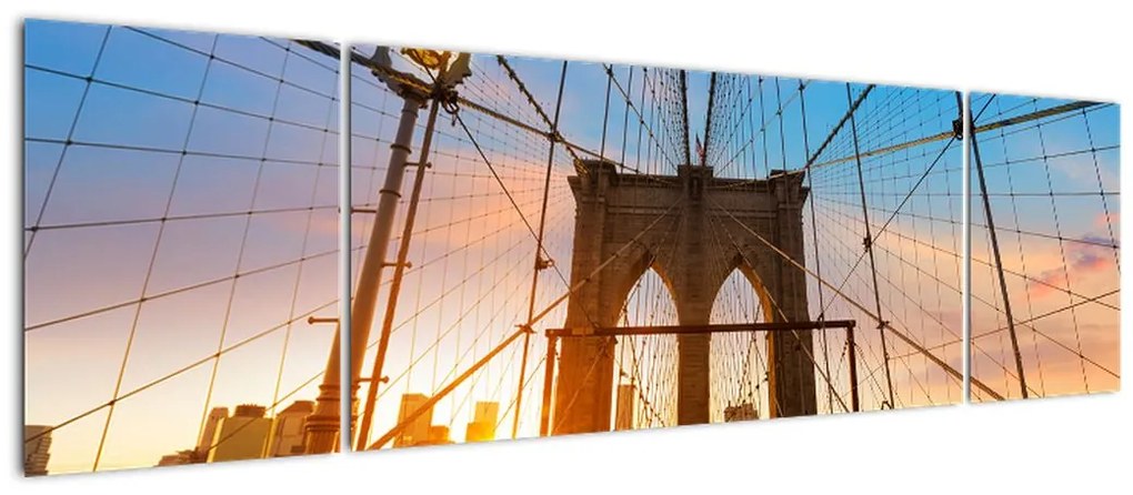 Obraz - Brooklyn Bridge, Manhattan, New York (170x50 cm)