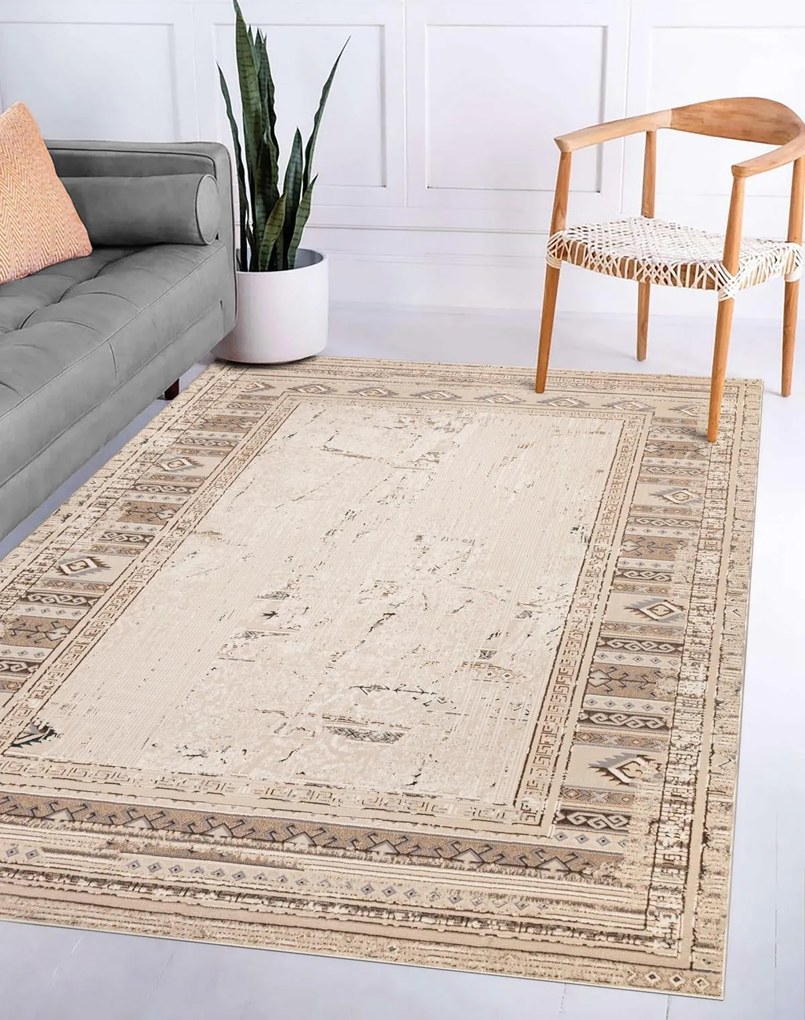 Dywan vintage Beyond skandynawski beżowy 80 cm x 150 cm