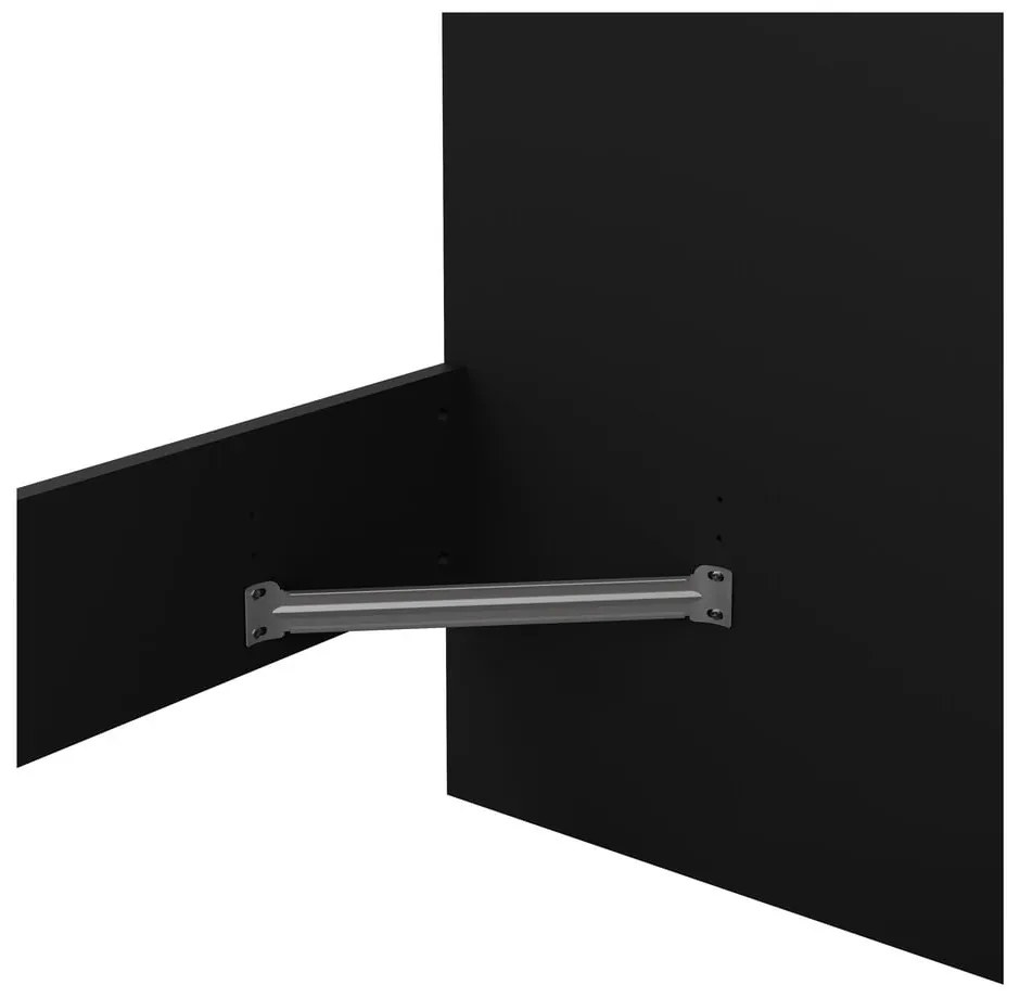 Czarne łóżko dwuosobowe 160x200 cm Naia – Tvilum