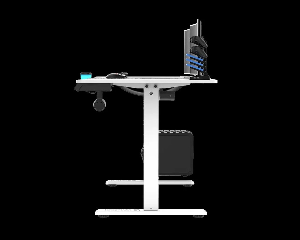 Biurko gamingowe LEVEL V2 LED białe ULTRADESK