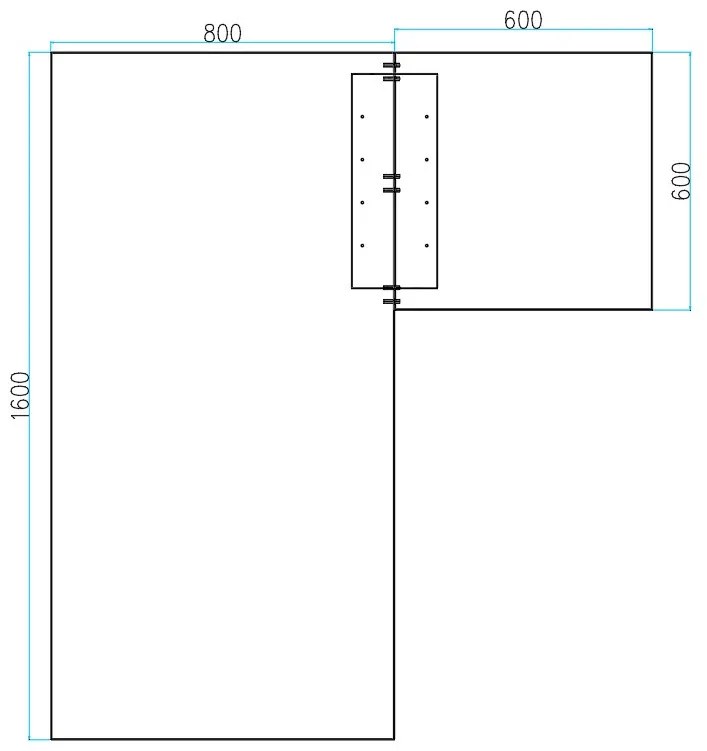 Biurko PRIMO FLEXIBLE 1600 x 1400 mm, czereśnia