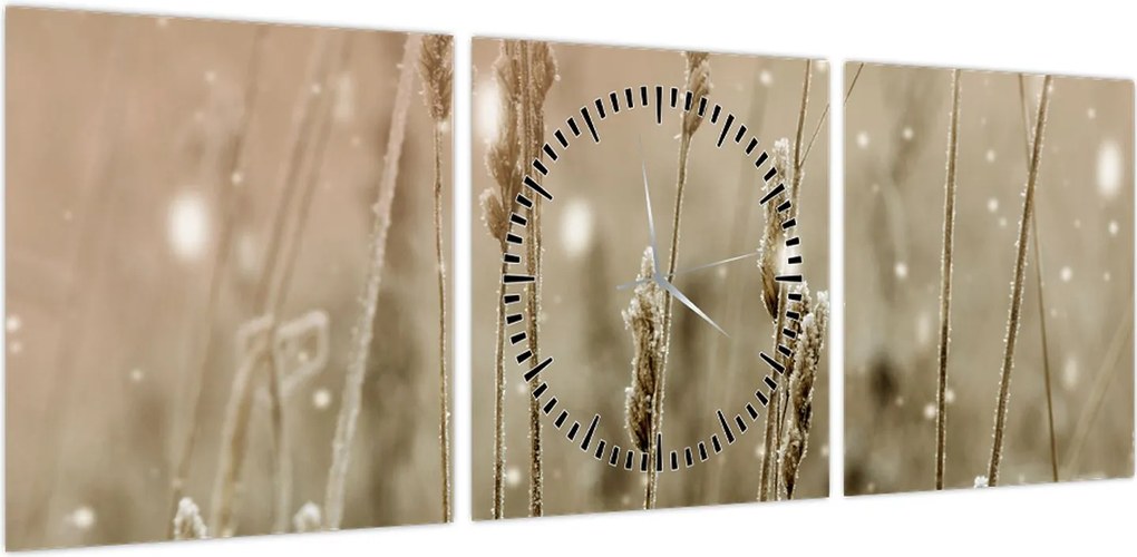 Obraz - Harmonious Meadow (z zegarem) (90x30 cm)