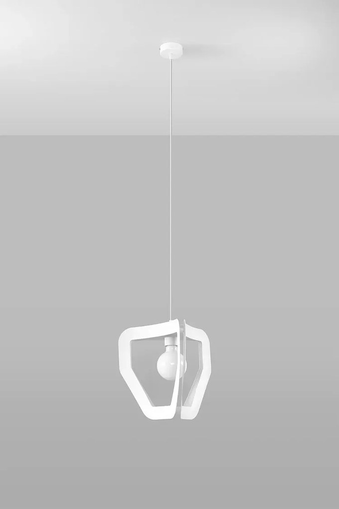 Biała minimalistyczna lampa wisząca D6-C20