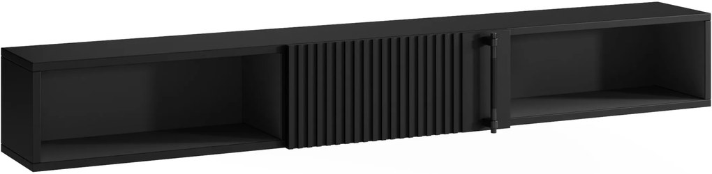 Półka z szafką RAFTT 150 cm, czarna