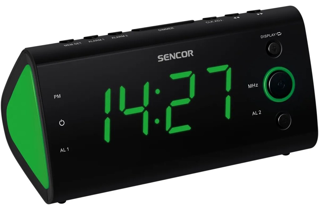 Sencor SRC 170 GN Radiobudzik, zielony