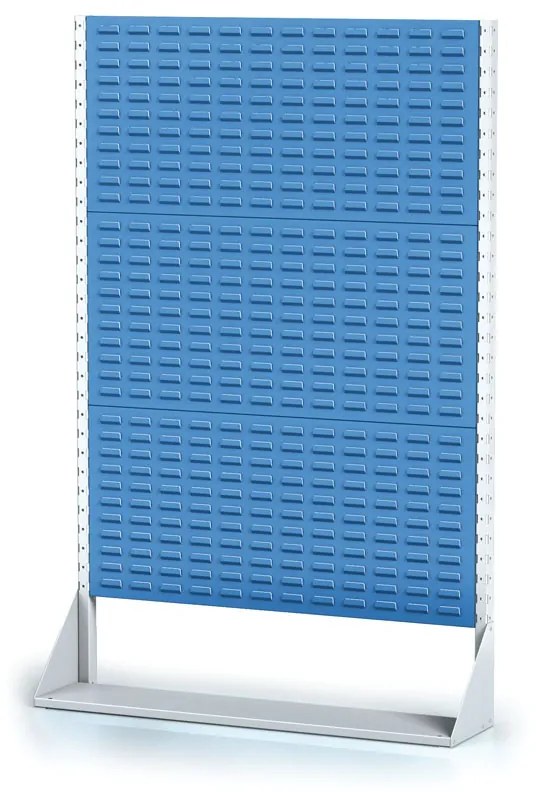 Perforowany stojak z panelem na pojemniki, 3 piętra, podstawowe pole