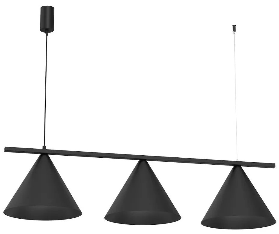 Żyrandol na lince CAPITAL 3xGX53/15W/230V czarny