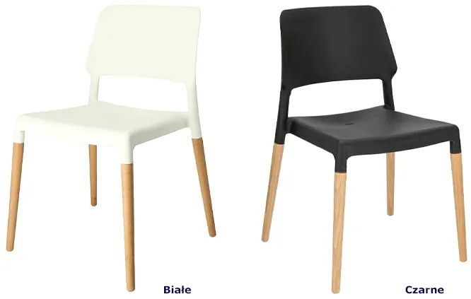 Białe skandynawskie krzesło minimalistyczne - Alldyn