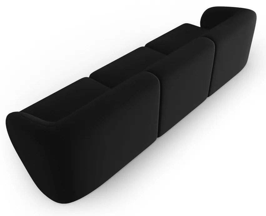 Czarna aksamitna sofa 266 cm Paolo – Milo Casa