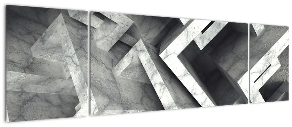 Abstrakcyjny obraz kostek (170x50 cm)