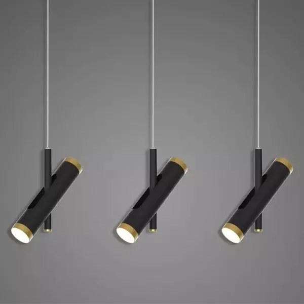 Loftowa lampa wisząca z trzema kloszami Lunette No.4