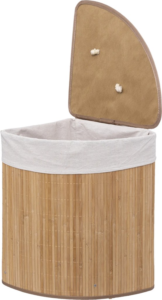 Kosz na pranie BAMBOO narożny, 48 l