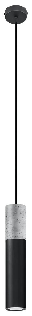 Czarna betonowa lampa wisząca loft - EX568 S2-D30