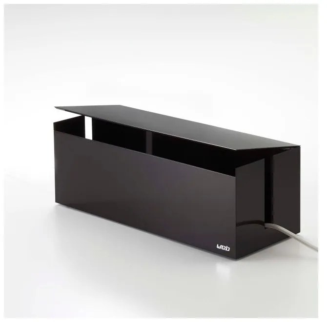 Czarno-brązowy pojemnik na ładowarki YAMAZAKI Web Cable Box