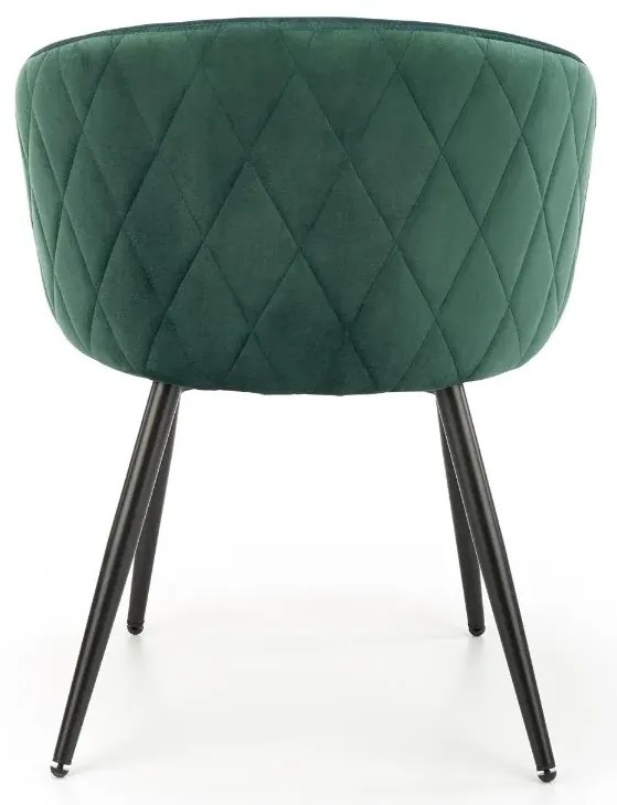 Krzesło tapicerowane K430 VELVET ciemnozielone HALMAR