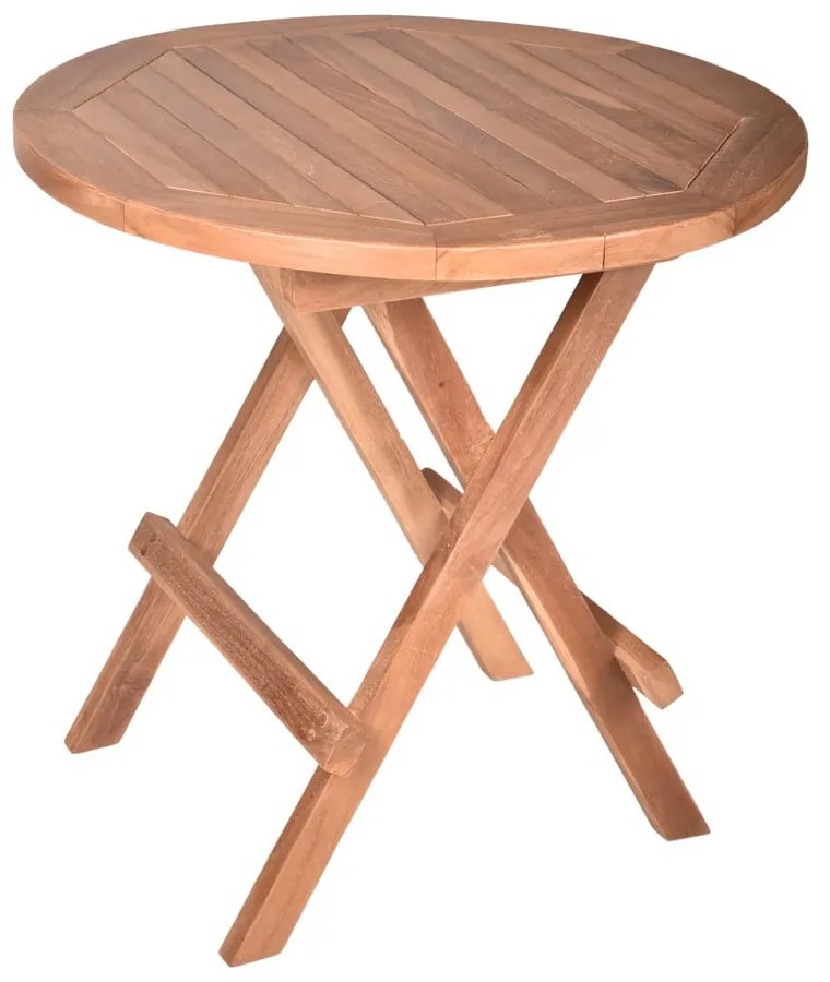 Okrągły stolik ogrodowy z litego drewna tekowego ø 50 cm Mitan – Garden Pleasure