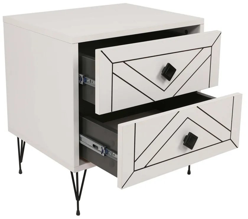 Stolik nocny Luna White