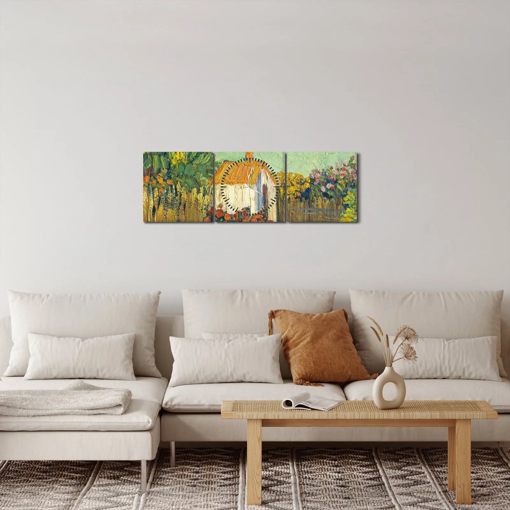 Obraz - Imitator of Vincent van Gogh, Landscape, reprodukcje (z zegarem) (90x30 cm)