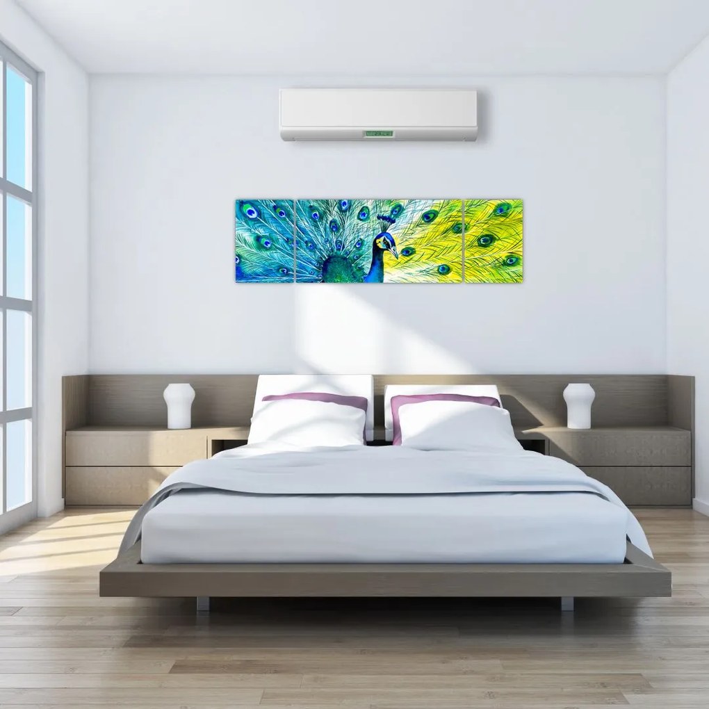 Obraz pawia (170x50 cm)