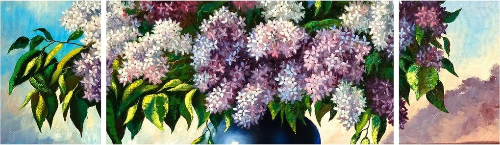 Obraz - Bukiet bzu (170x50 cm)