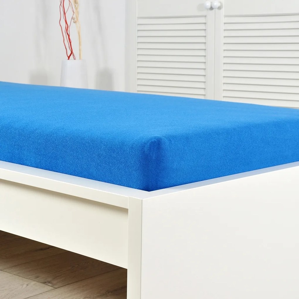 4Home prześcieradło frotte Ideal royal blue, 180 x200 cm, 180 x 200 cm