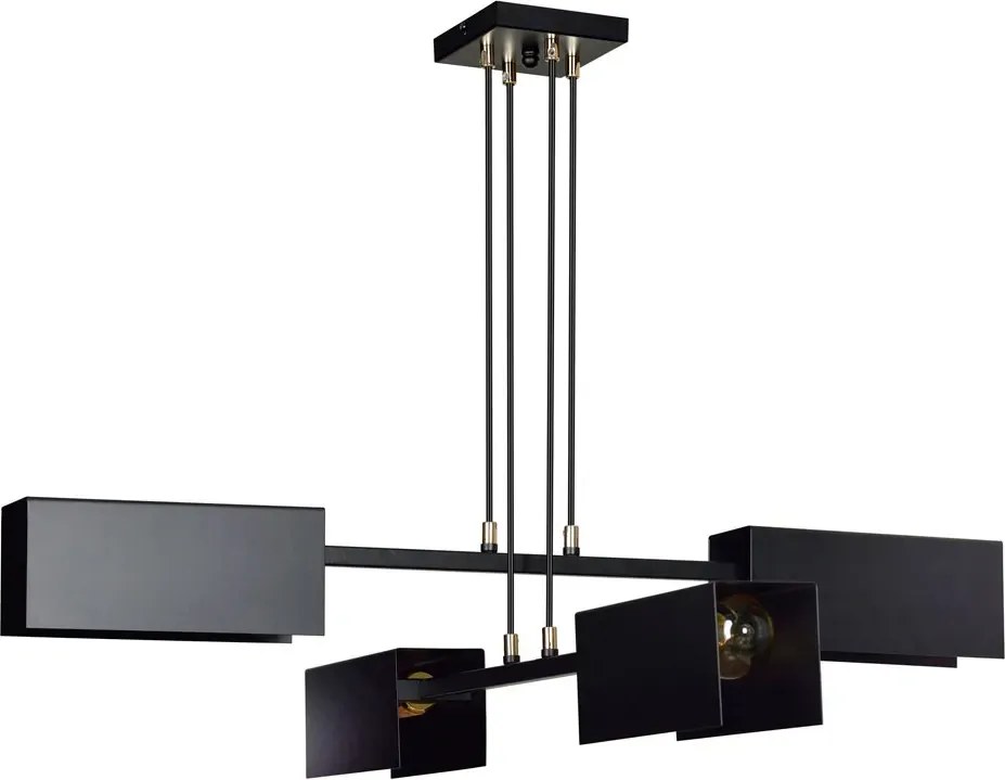 Czarna regulowana lampa wisząca w stylu loft - 3X D019 A2-B86
