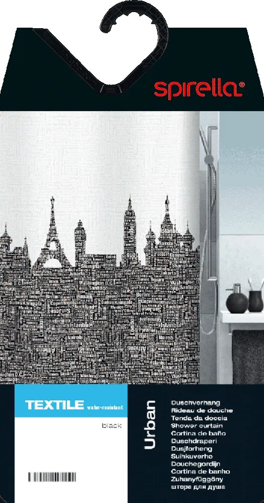 Zasłona prysznicowa 180x200 cm Urban – Spirella