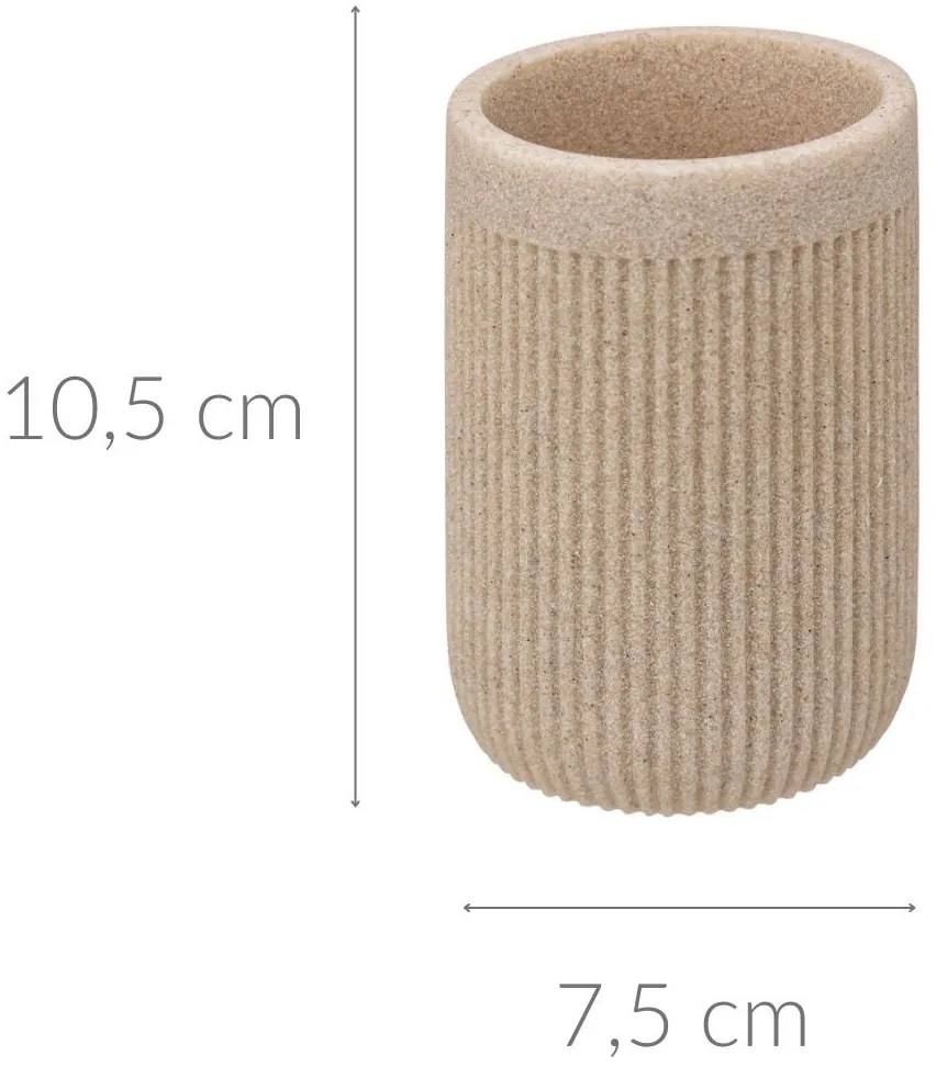 Pojemnik na szczoteczki do zębów, ONYX, łupek, Ø 7 cm