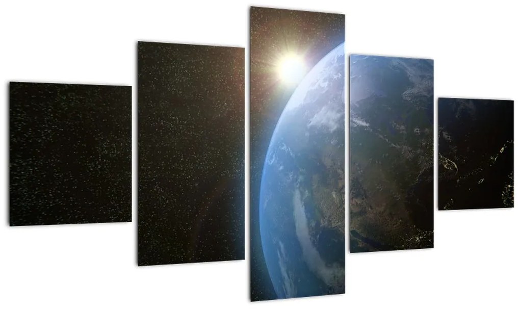 Obraz Ziemi z kosmosu (125x70 cm)
