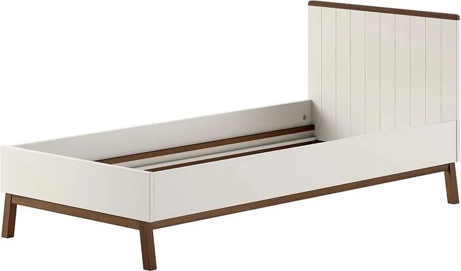 Beżowe łóżko dziecięce z litego drewna sosnowego bez stelaża 90x200 cm Sezane – Vipack