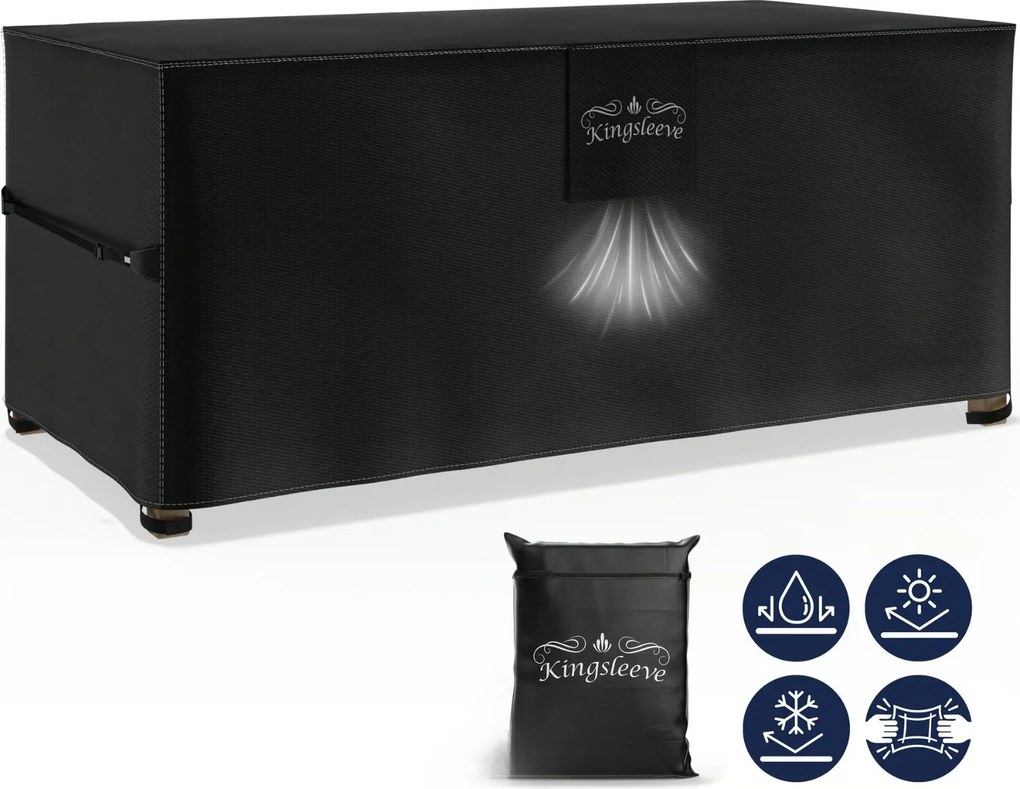 Ochronna plandeka na zestaw piwny BEER COVER, 180x90x74cm, antracytowa Kingsleeve