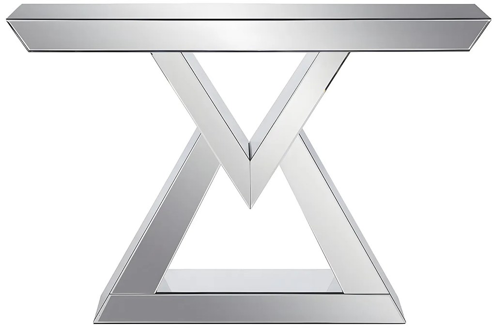 Konsola MDF z lustrem – kolor: srebrny - ISIDA marki Pascal Morabito