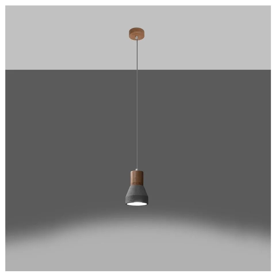 Szara lampa wisząca ø 12 cm Valentina – Nice Lamps