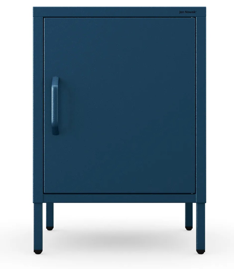 Szafka nocna metalowa na nóżkach granatowa, 424x595x400 mm: MIA Modern