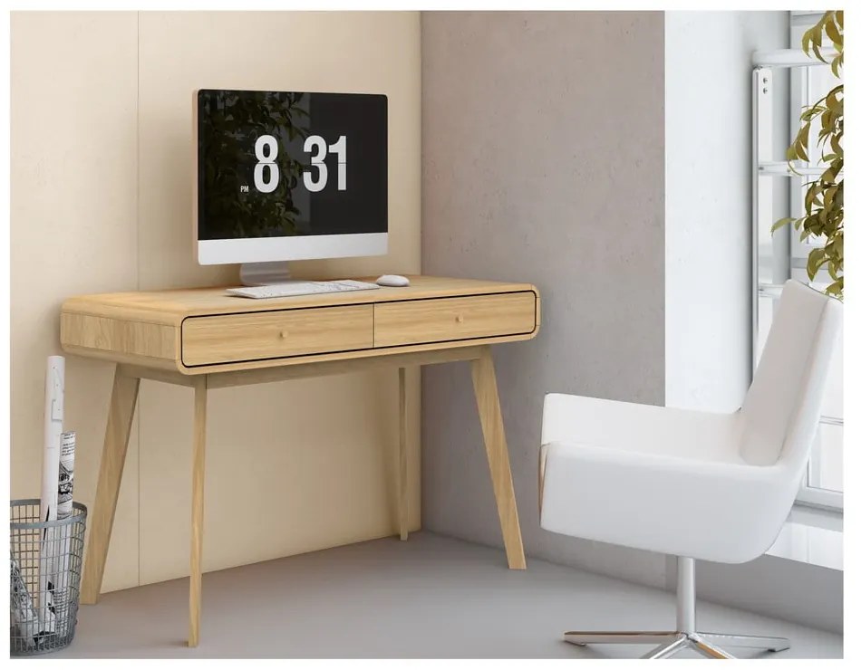 Biurko w dekorze dębu 50x120 cm Cassie – Støraa