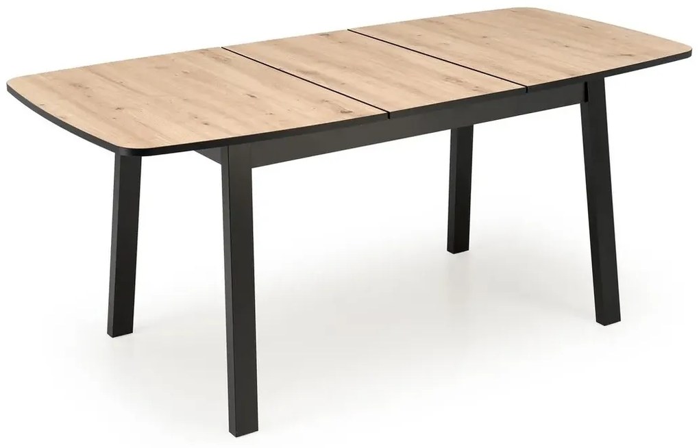 Stół rozkładany BARRIL 130(170)x80 dąb artisan/czarny HALMAR