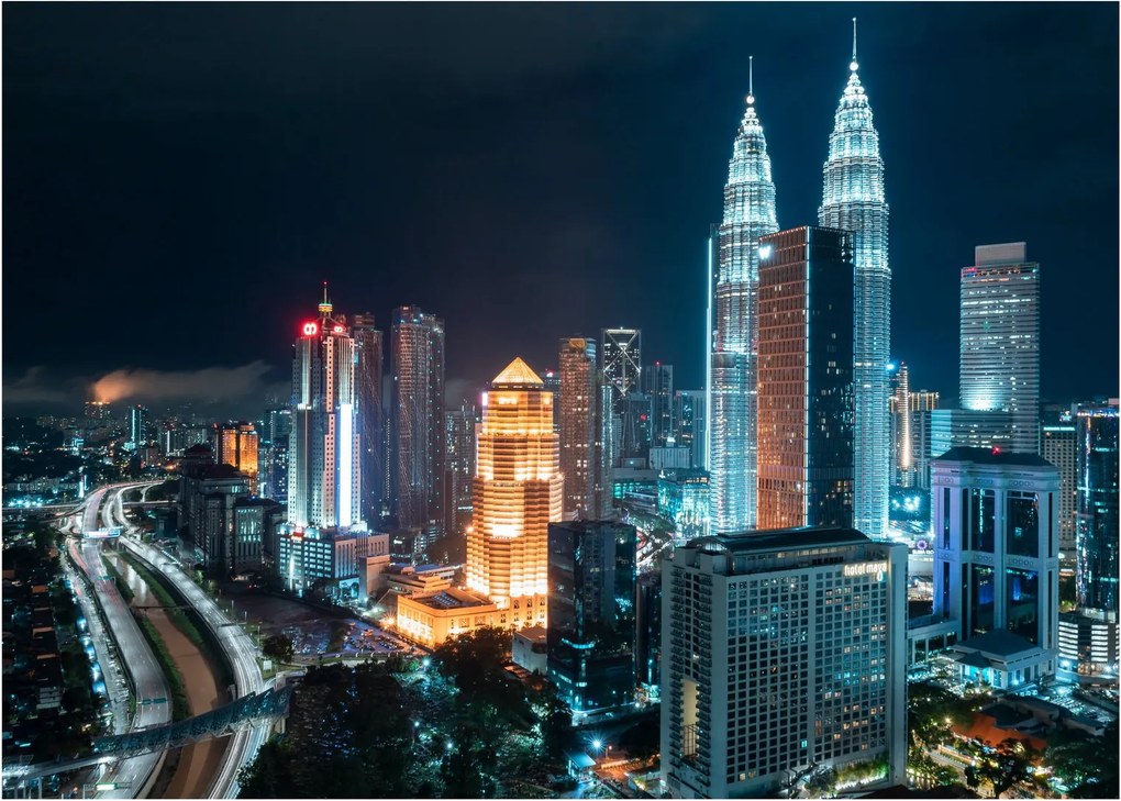 Obraz - Noc w Kuala Lumpur (70x50 cm)