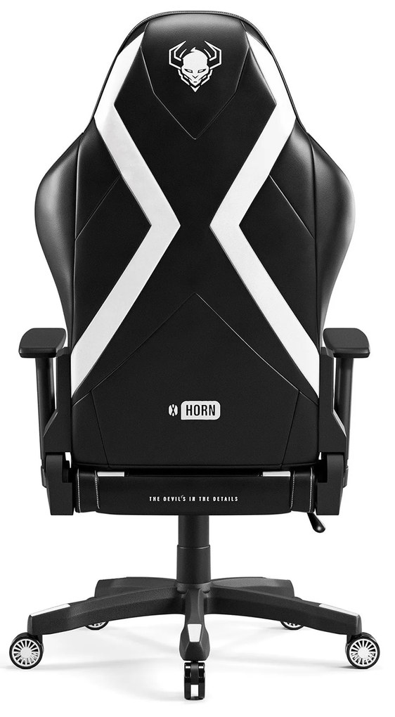 Fotel gamingowy Diablo X-Horn 2.0 Normal Size, czarno-biały
