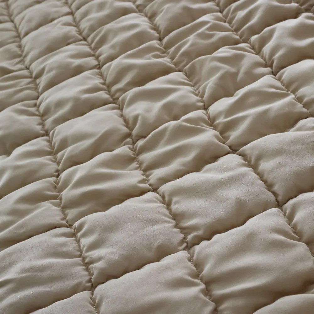 Beżowa pościel dwuosobowa 200x200 cm Puffer – Catherine Lansfield