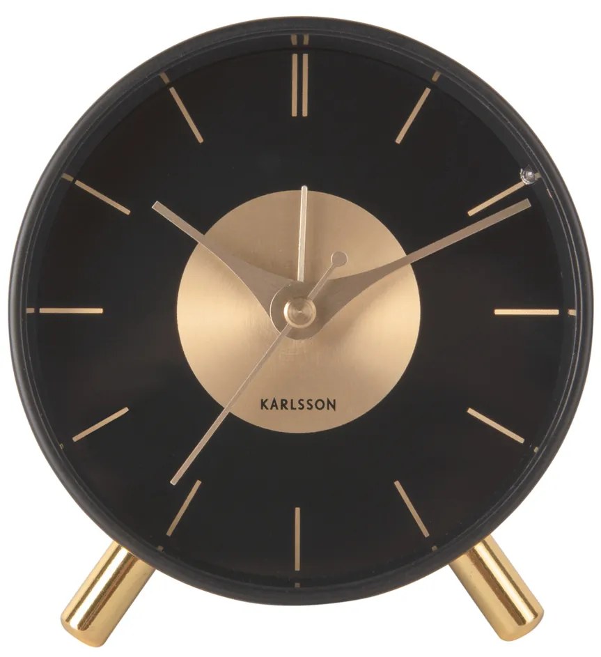 Budzik glamour GOLD DISC, Ø 11 cm