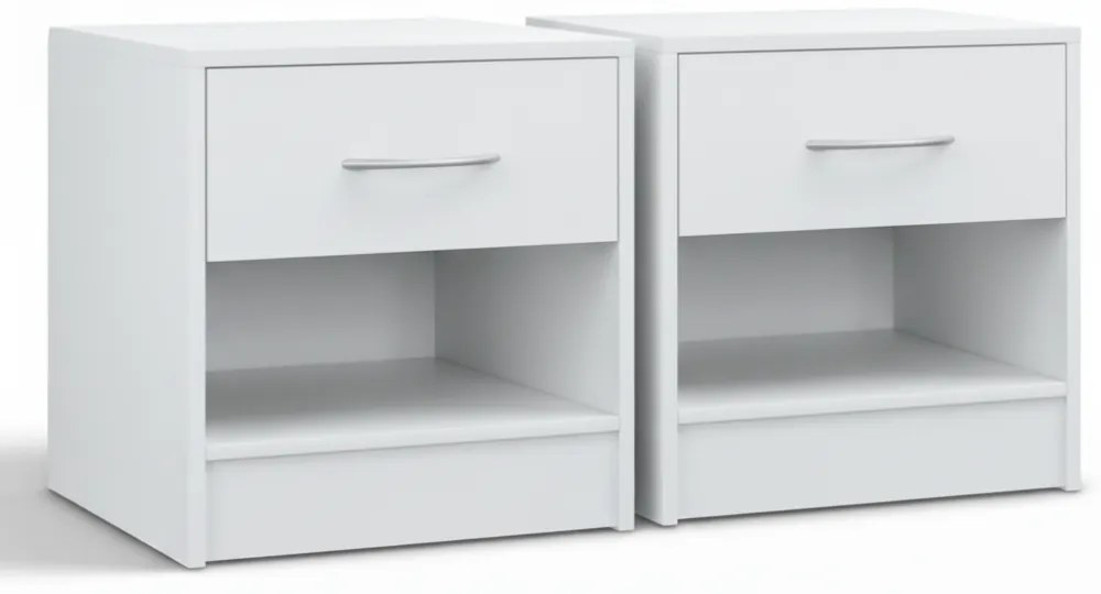 Zestaw stolików nocnych BIANCA, 2 szt., 41x39x28 cm, biały Casaria