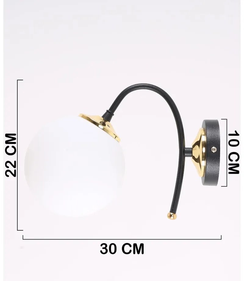 Biało-czarny kinkiet ø 15 cm Yoyo – Squid Lighting