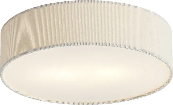 Nowoczesna lampa sufitowa biała z aksamitnym abażurem 38 cm 2-źródła światła - Luz