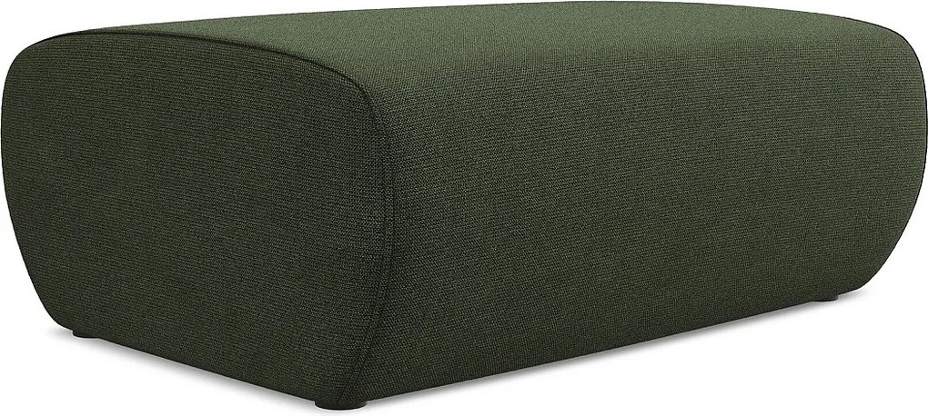 Pufa - z tkaniny strukturalnej - oliwkowy - NANEA