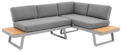 EXPERT PLUS AVERSA TEAK - 6-częściowy aluminiowy zestaw ogrodowy